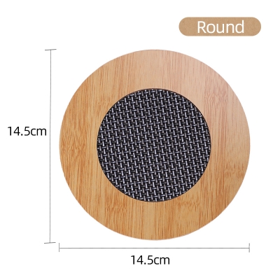 Picture of Dinning Table Mat/Wooden Nonslip Heat Pad For Kitchen round