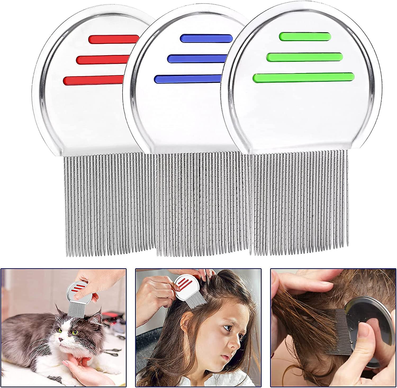 Picture of Lice and Nit Egg Free Treatment Professional Stainless Steel Lice Removal Comb - Hair Brush