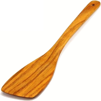 Picture of Wooden Spoon Spatula for Cooking - 13 Inch Premium Long Handled Wood Kitchen