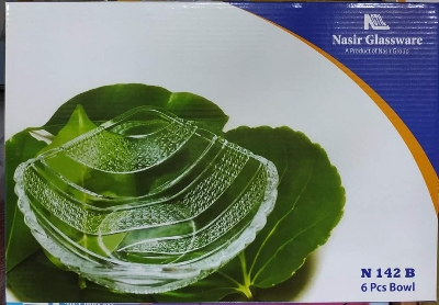 Picture of Glass Firni Set 6 Pcs Crystal  & Bati Set, Bow Set 6 pcs - Soup & Firni Bati - MNB142