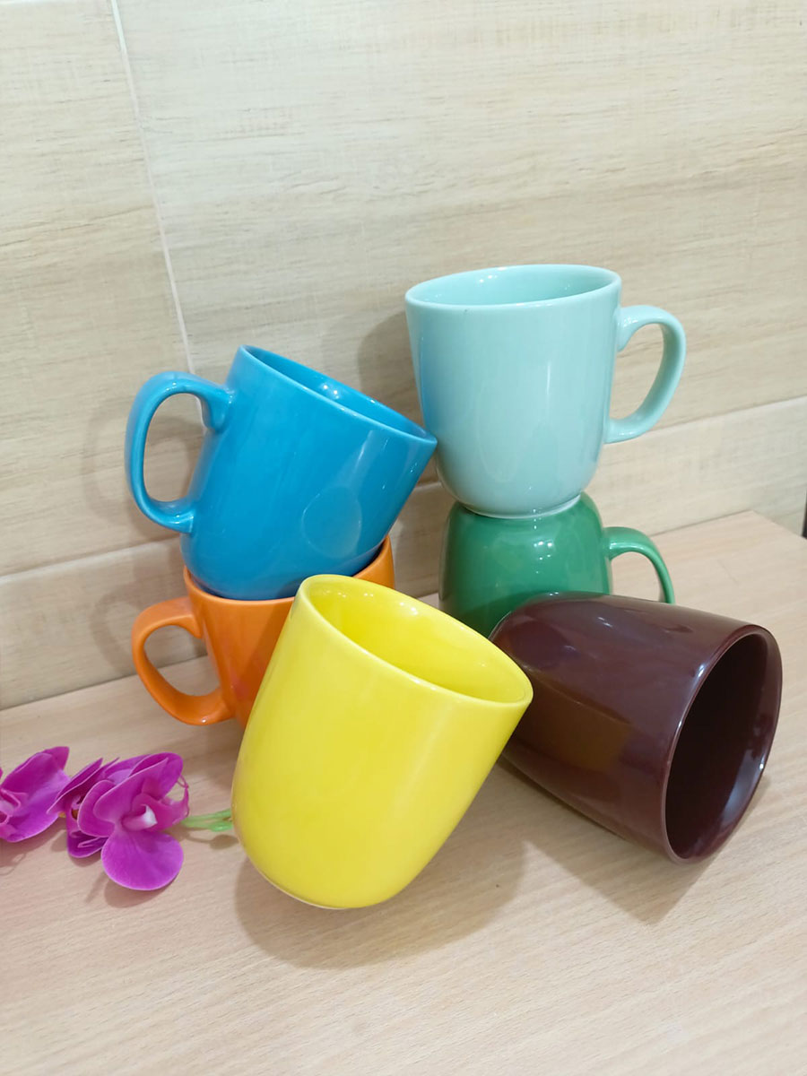 Picture of Ceramic colorful mug 6 piece6 colour (320  ml size)