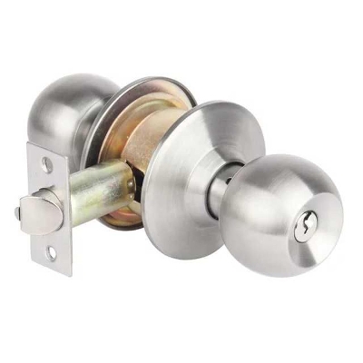 Picture of SS Round/Mortise Lock ,with brass key-IRANZO SPAIN