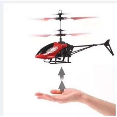 Picture of Flying Helicopter With Led Head - Red