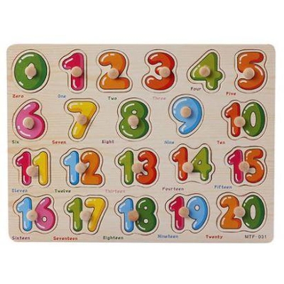 Picture of Wooden Education Puzzle for Kids - Multicolor