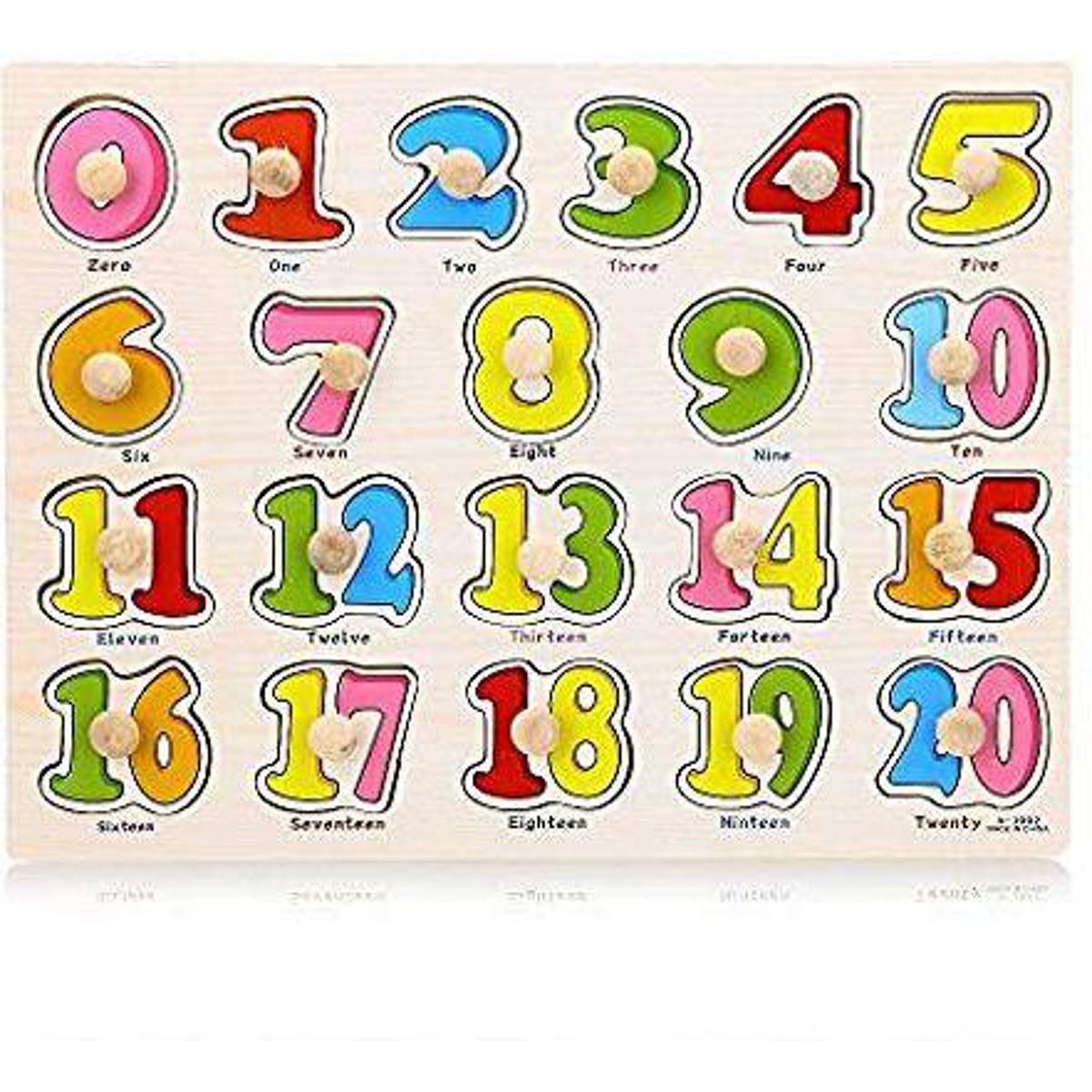 Picture of Wooden Education Puzzle for Kids - Multicolor
