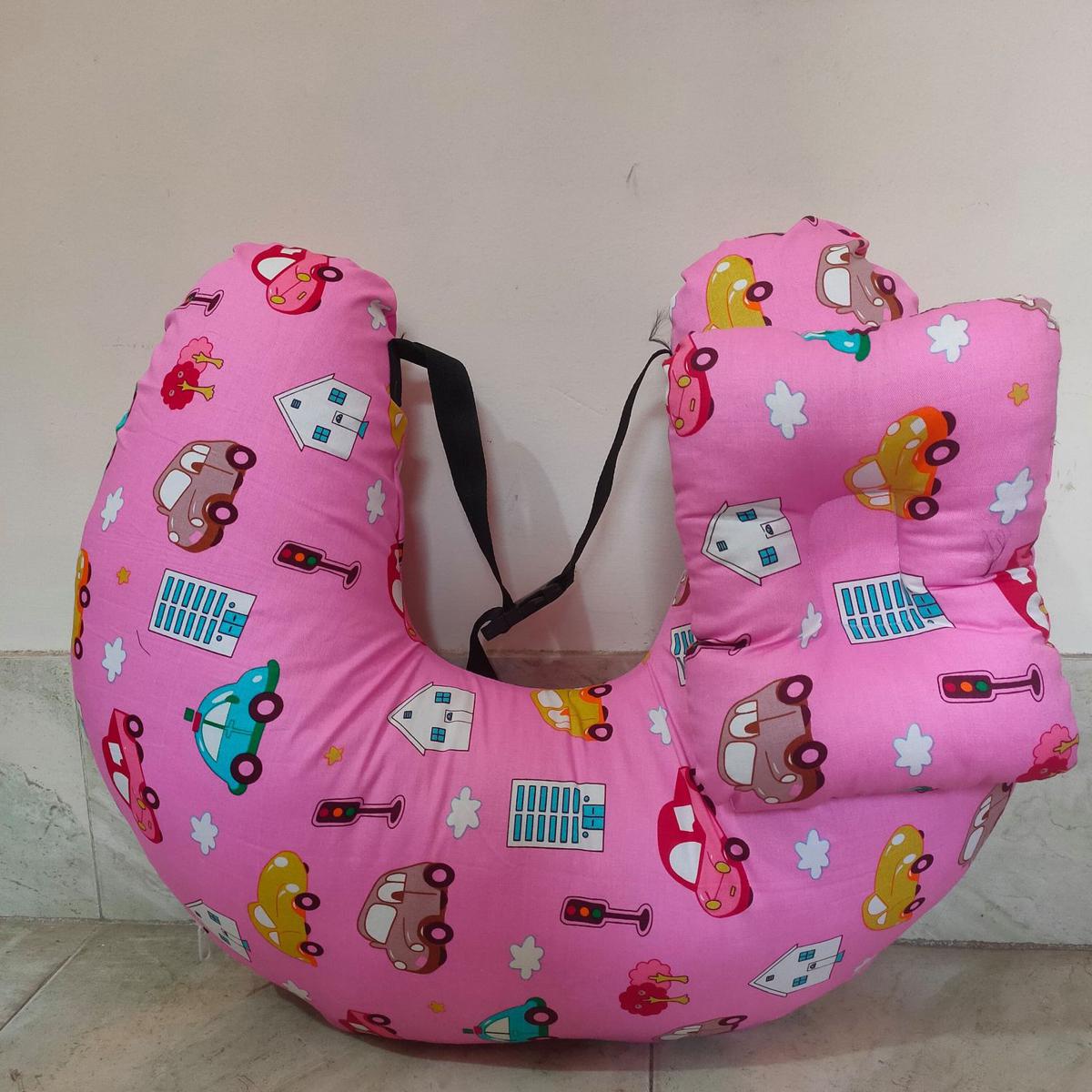 Picture of BreastFeeding / Nursing Pillow Adjust Infant Baby Protect Mummy Waist Support Cushion (Moon ShapeMultifunction Pillow)