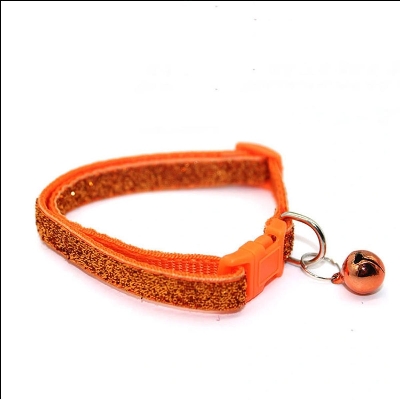 Picture of Adjustable Pet Cat Collar with Bell Poppy Neck Strap Soft for Small Dog Collar Cat Belt