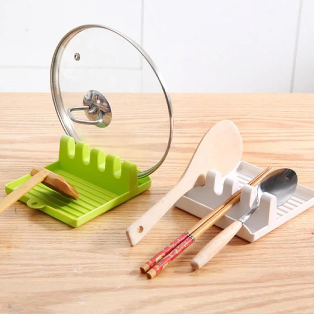 Picture of Plastic Spatula Holder, Kitchen Organizer for Fork, Spoon, Spoon Storage Shelf, Pot Holder