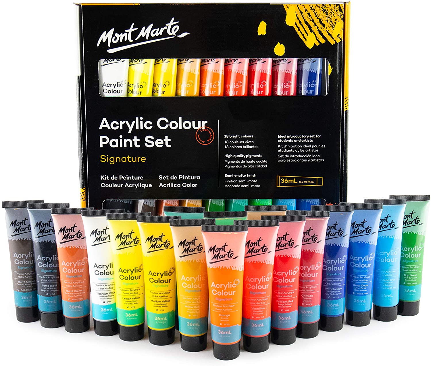 Buy Mont Marte Acrylic 36ml Paint Set 18 Color at Best Price in Bangladesh