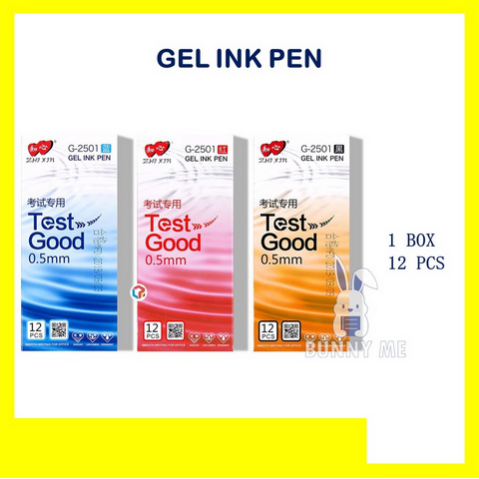 Picture of Test Good Gel Ink Pen 0.5mm 12 PCS or 6 Pcs -Black/Red/Blue