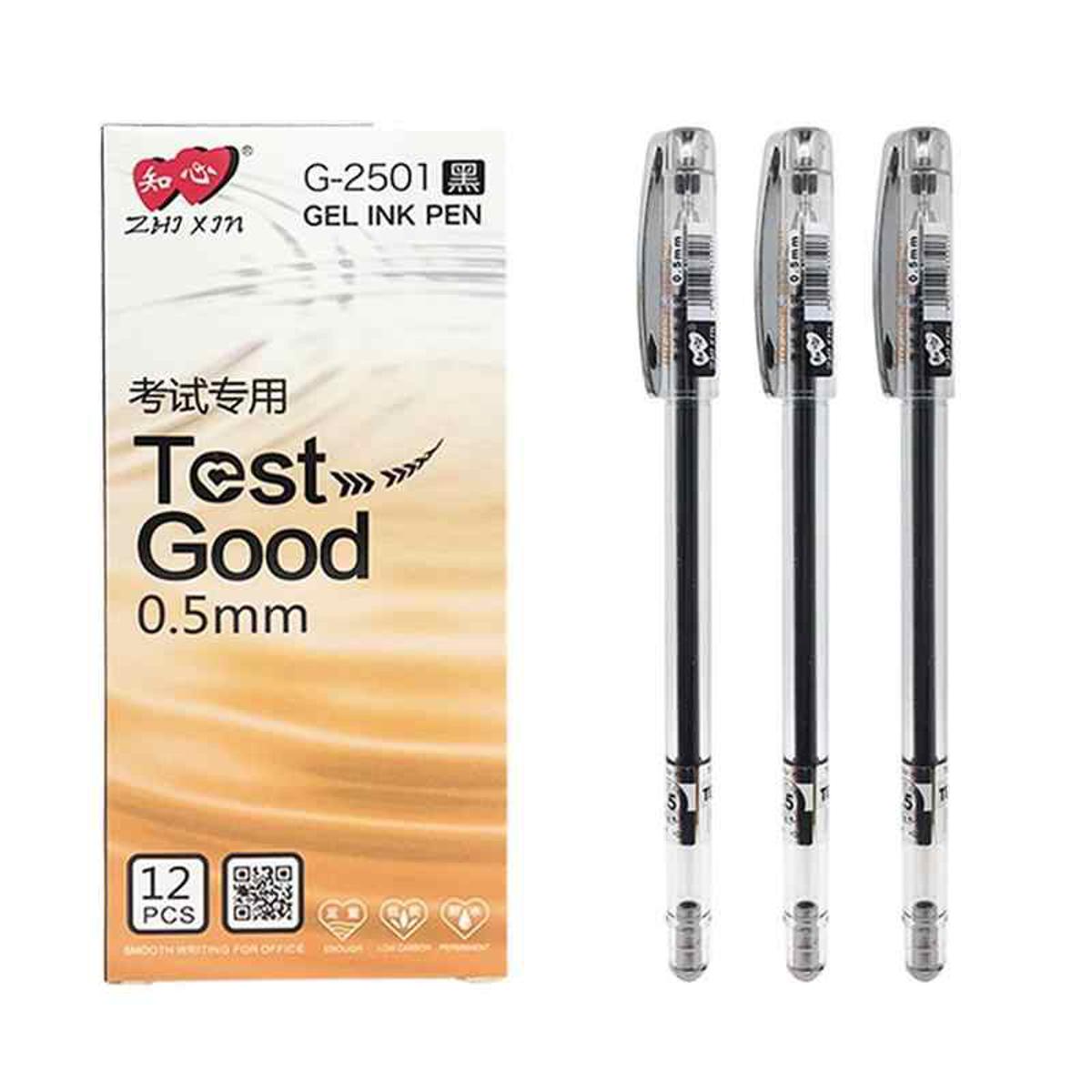 Picture of Test Good Gel Ink Pen 0.5mm 12 PCS or 6 Pcs -Black/Red/Blue