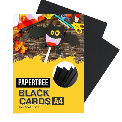 Picture of Black Art Card A4  300gsm10 pcs | Perfect For Any Art & Craft Project | Perfect for white & Metallic ink drawing and sketching