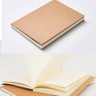 Picture of Papertree Brown cover Vintage Cartdige Paper Notebook Sketch pad | A5 Size ● 120 gsm paper ● Off white paper Fountain Pen Friendly ,Sketch,Drawing,Pen,Chrcoal, Pastel, Fine liner Drawing
