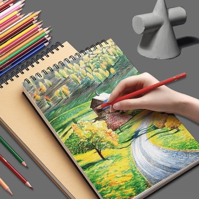 Picture of Papertree Sketchbook Top Spiral Bound Sketchpad | 30 Sheets/60 Pages A4 Size | Artist Drawing Pad for Painting Writing