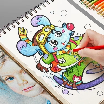 Picture of Papertree Sketchbook Top Spiral Bound Sketchpad | 30 Sheets/60 Pages A4 Size | Artist Drawing Pad for Painting Writing
