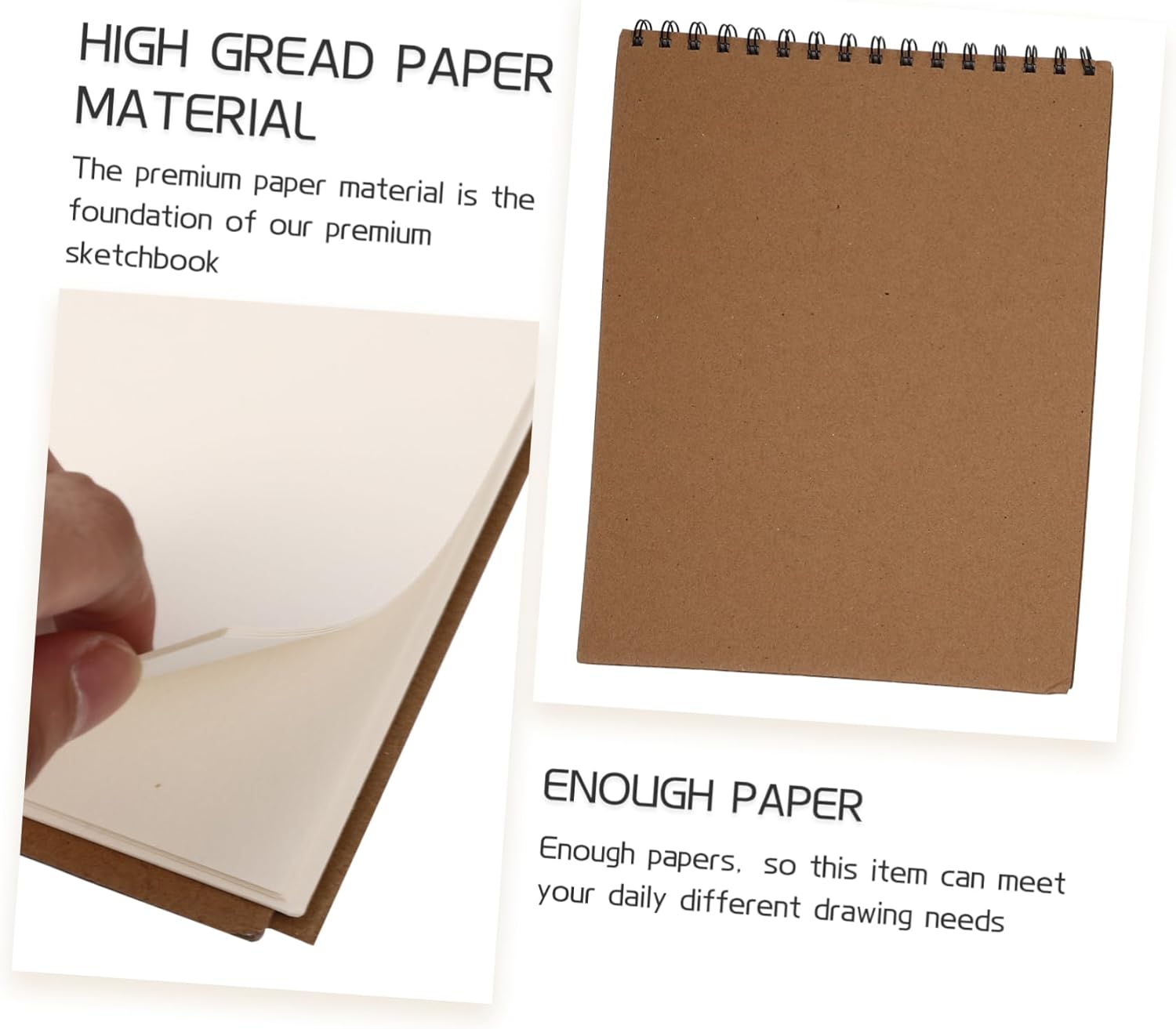Picture of Papertree Sketchbook Top Spiral Bound Sketchpad | 30 Sheets/60 Pages A4 Size | Artist Drawing Pad for Painting Writing
