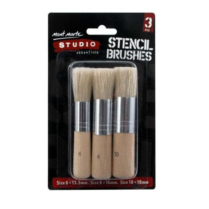 Picture of Mont Marte Studio Series Paint Brush Set Stencil Brush 3pc