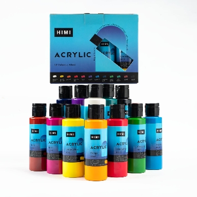 Picture of HIMI Acrylic Color Paint  12 Colour 60ml Canned pack