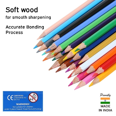 Picture of DOMS Colour Pencil 24 Shades Large Size |  High quality natural pigments