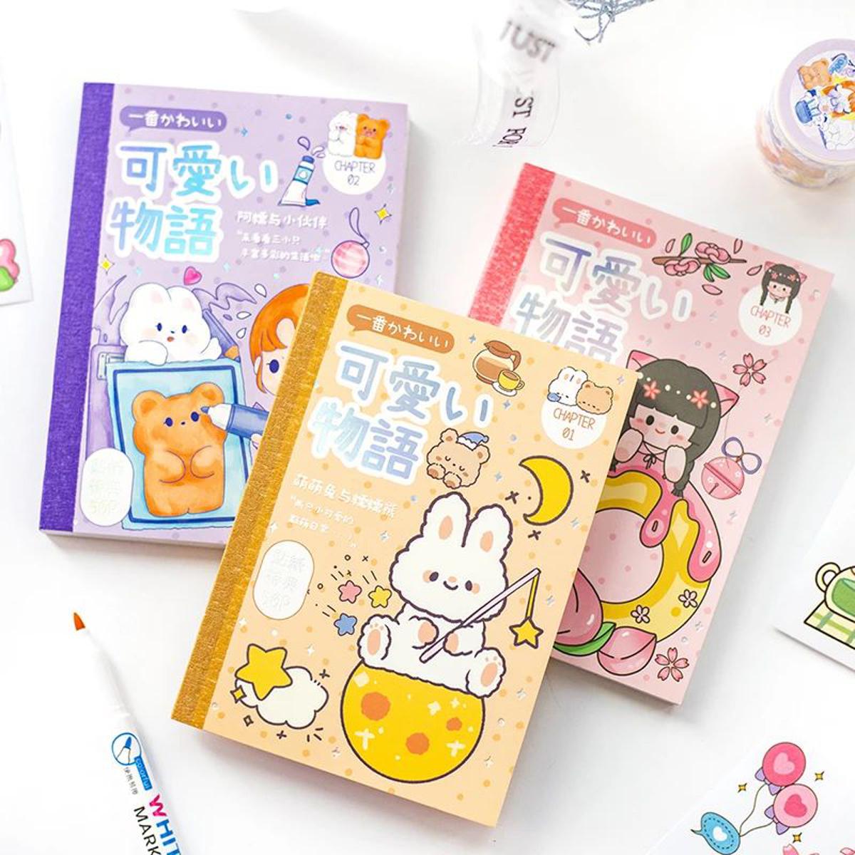 Picture of Kawaii Cute Sticky Scrapbooking Journal Decorative Sticker Book