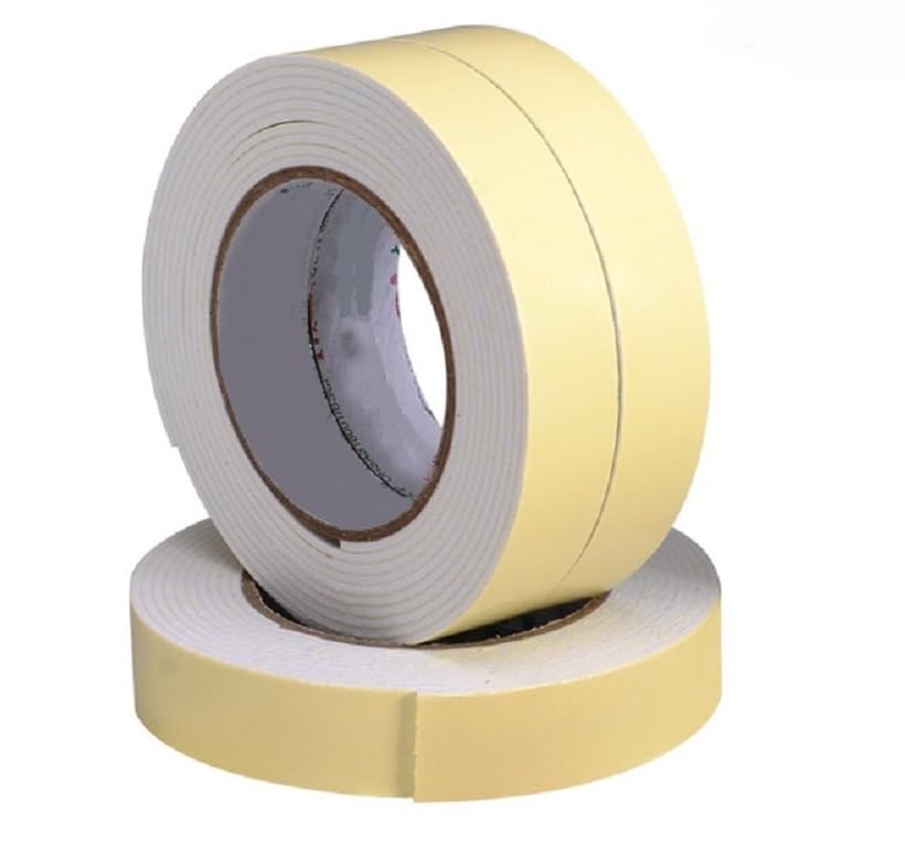 Picture of Both Side Gum Foam Tape White Color Both Side Gum Foam Tape Heavy Duty Double Sided Gum Foam Tape White Color For DIY Craft Gum Tape