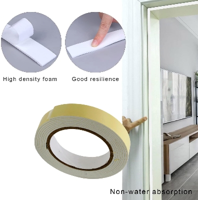 Picture of Both Side Gum Foam Tape White Color Both Side Gum Foam Tape Heavy Duty Double Sided Gum Foam Tape White Color For DIY Craft Gum Tape