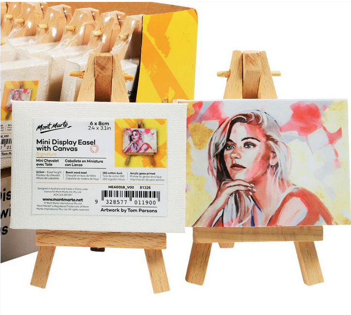 Picture of Mont Marte Mini Display Easel With Canvas - 6x8cm, 1pc