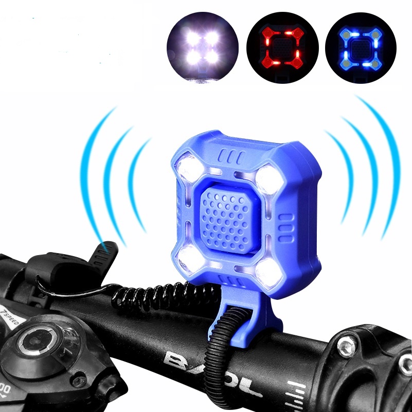 Picture of Rechargeable High Quality Light With Horn USB charging MTB Bicycle Road Bike Front Handlebar Electronic Dipper Horn