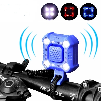 Picture of Rechargeable High Quality Light With Horn USB charging MTB Bicycle Road Bike Front Handlebar Electronic Dipper Horn
