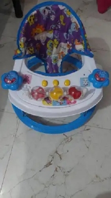 Picture of Baby Walker With Music ,Smile Baby Walker Melody - Cyan Blue & White