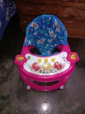 Picture of Baby Walker With Music ,Smile Baby Walker Melody - Cyan Blue & White