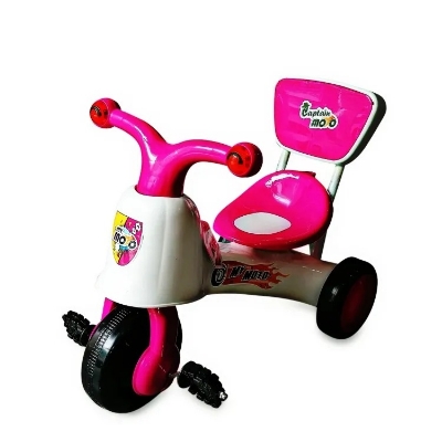 Picture of Captain Moto / My Moto Bike Kids Tricycles Trolley - Pink And Yellow For Baby