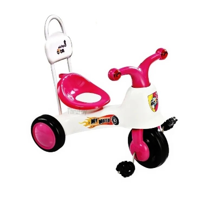 Picture of Captain Moto / My Moto Bike Kids Tricycles Trolley - Pink And Yellow For Baby