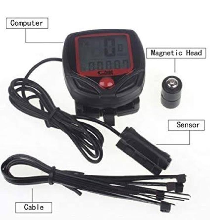 Picture of Waterproof 15 Function LCD Bike Bicycle Odometer Speedometer Cycling Speed Meter