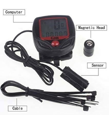 Picture of Waterproof 15 Function LCD Bike Bicycle Odometer Speedometer Cycling Speed Meter