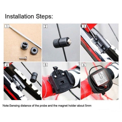 Picture of Waterproof 15 Function LCD Bike Bicycle Odometer Speedometer Cycling Speed Meter