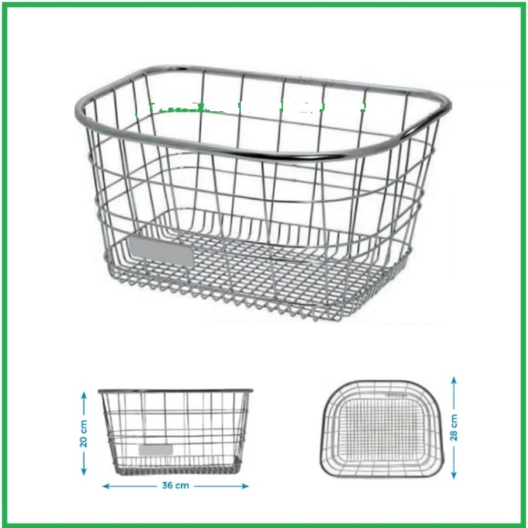 Picture of Bicycle Basket Iron/ Steel Role Rubber Plastered Bicycle Accessories