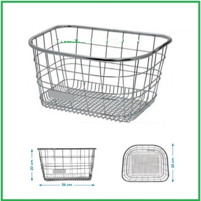 Picture of Bicycle Basket Iron/ Steel Role Rubber Plastered Bicycle Accessories