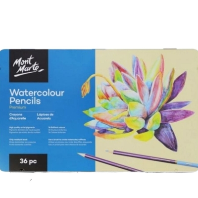 Picture of Mont Marte Premium Watercolour Pencils  36pc With Iron Box