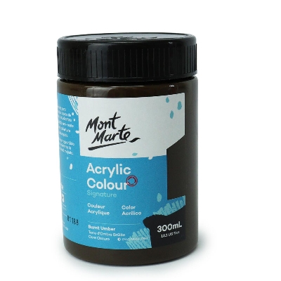 Picture of Mont Marte Signature Acrylic Paint 300ml Pot - Burnt Umber