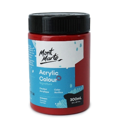 Picture of Mont Marte Signature Acrylic Paint 300ml Pot - Crimson