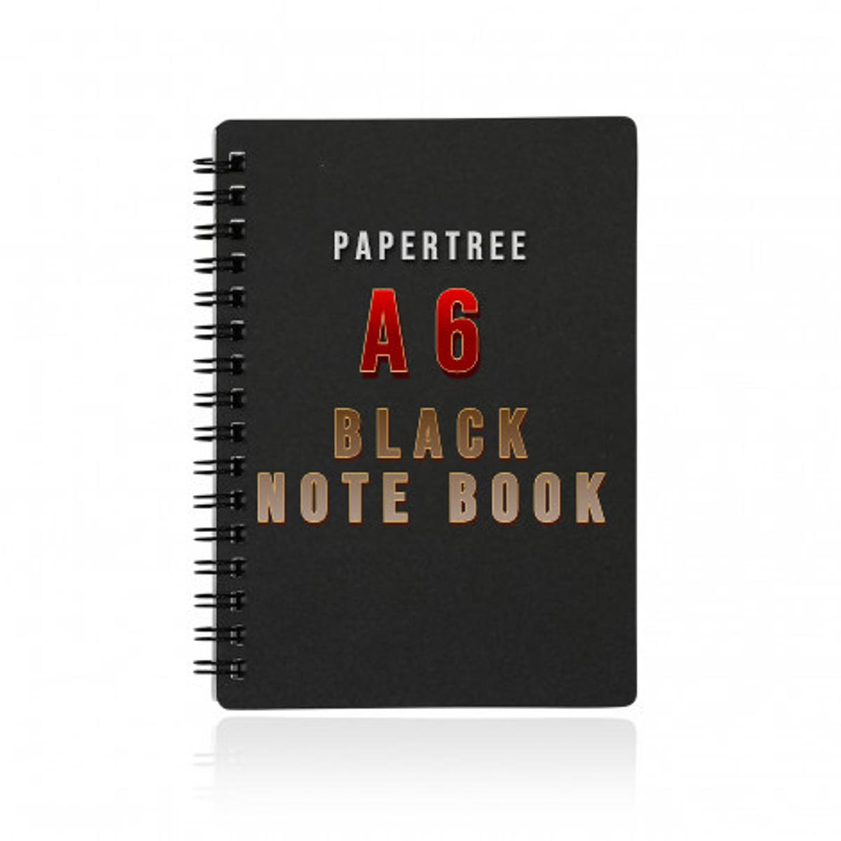 Picture of BLACK NOTE BOOK A6 (SIDE SPIRAL)
