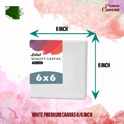 Picture of White Premium Canvas 6/6 inch