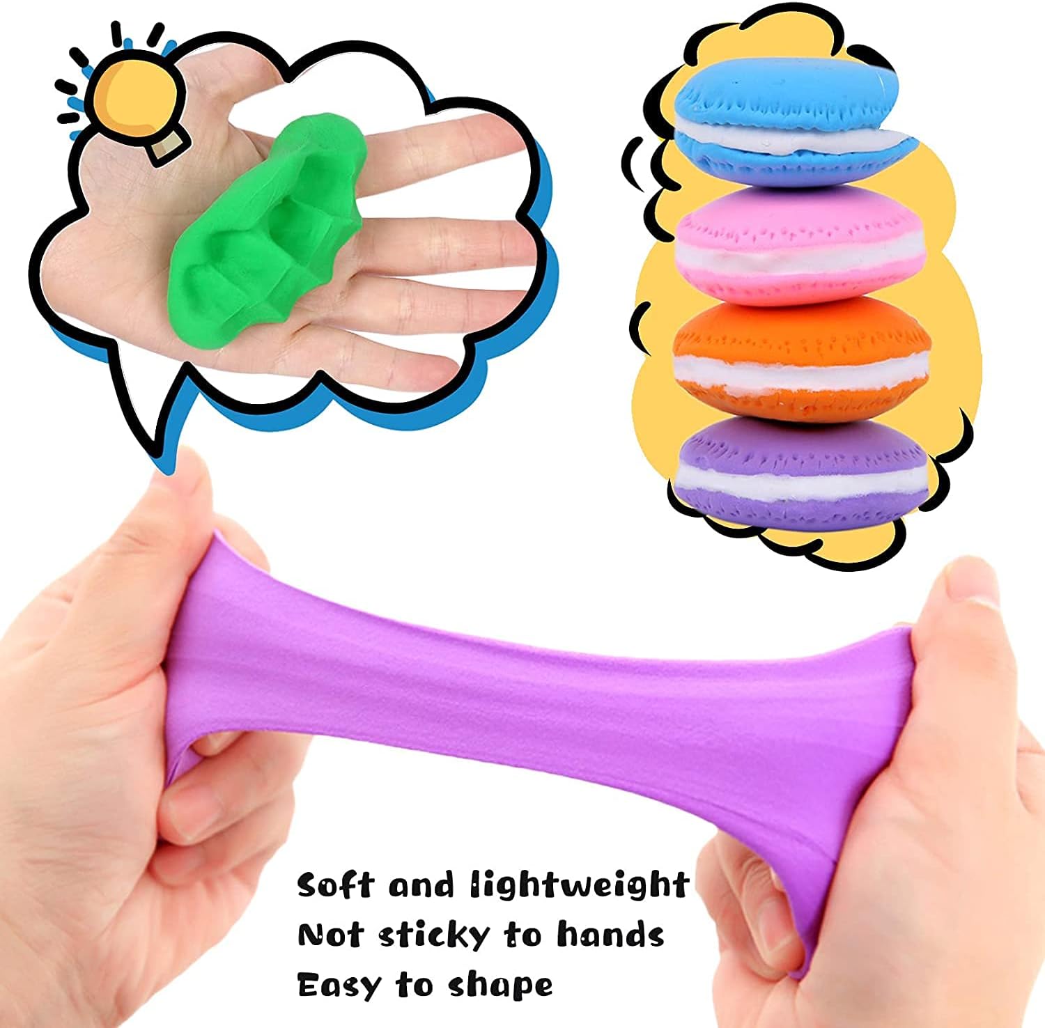 Picture of 12 Colors Soft Super Light Clay Modeling Air Dry Clay For DIY Handmade Toys