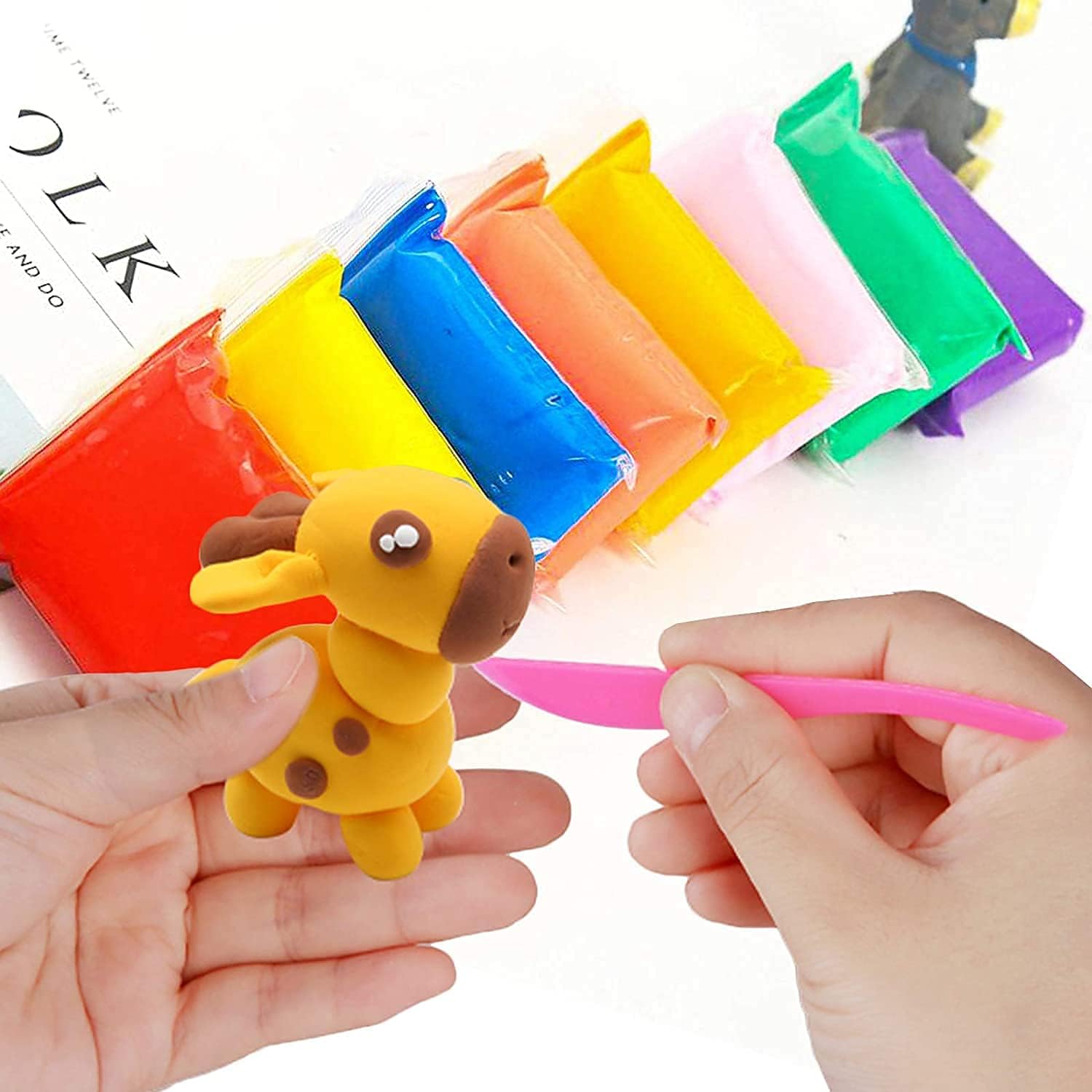 Picture of 12 Colors Soft Super Light Clay Modeling Air Dry Clay For DIY Handmade Toys