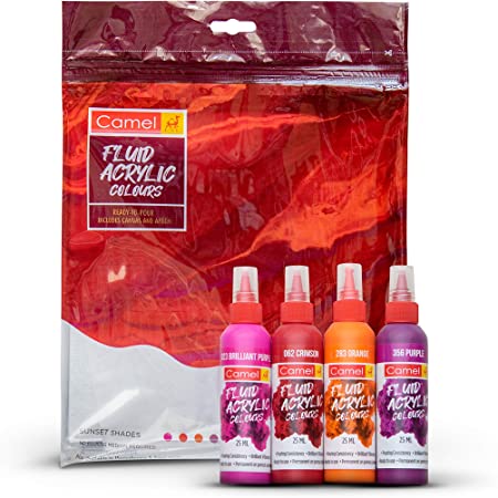 Picture of Camel Fluid Acrylic Colors Sun set Shade