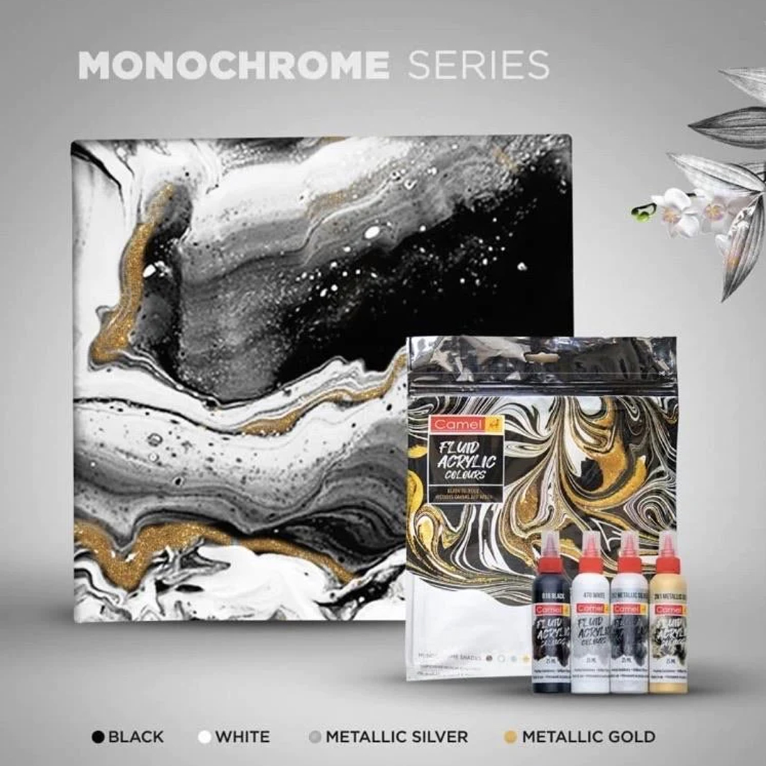 Picture of Camel Fluid Acrylic Colors Monochrome Shade