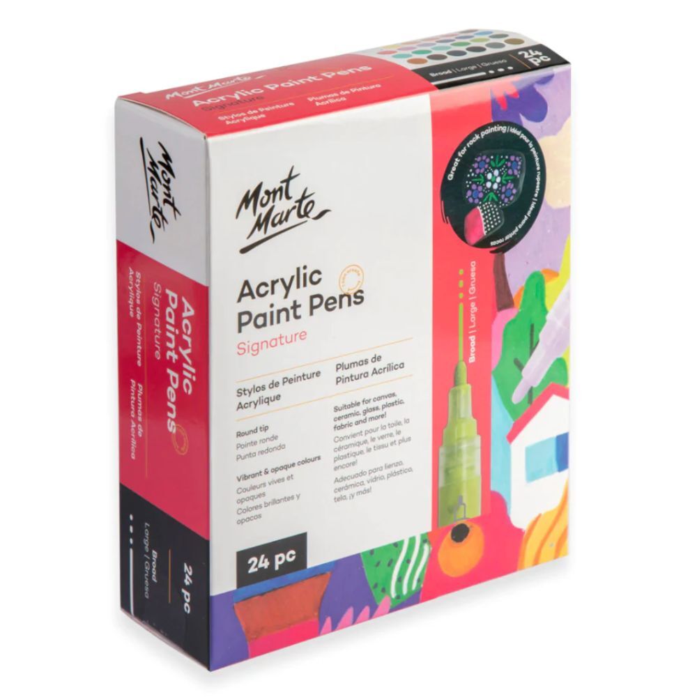 Picture of Mont Marte Acrylic Paint Pens  Broad Tip 24pc