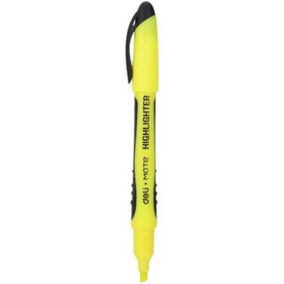 Picture of Deli EU35170 Ball pen style Mate Highlighter Yellow