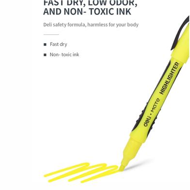Picture of Deli EU35170 Ball pen style Mate Highlighter Yellow